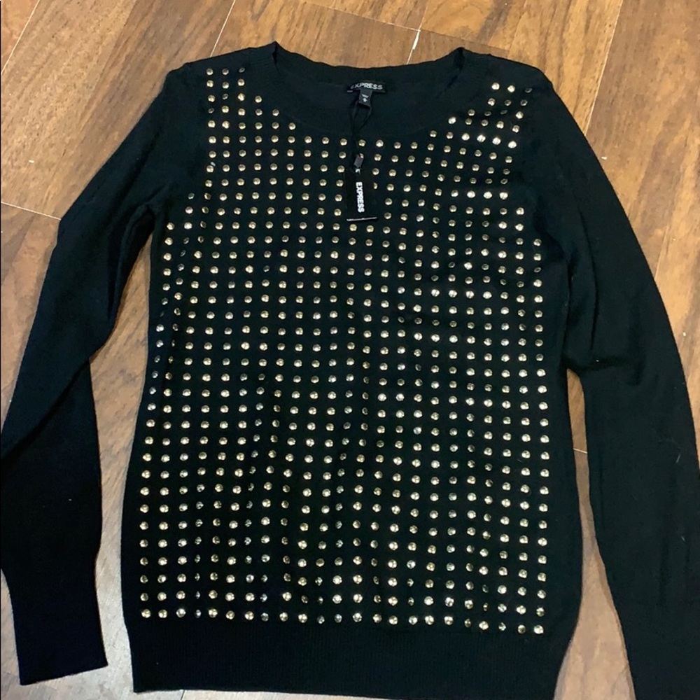 Express black and gold top size medium.